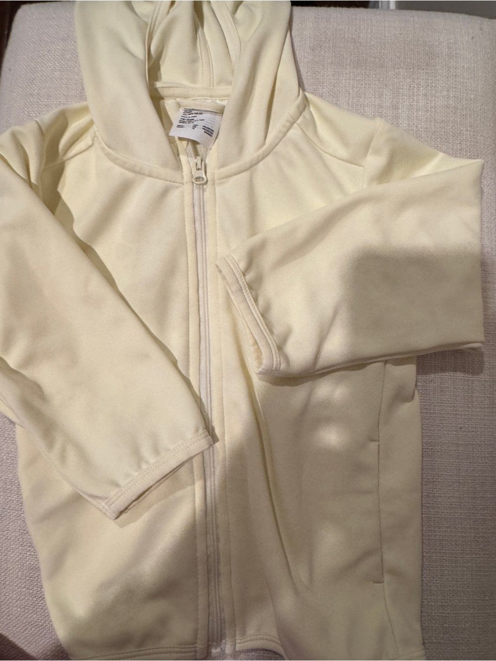 Uniqlo Kids Light Cream Hooded Zip Jacket 18-24M